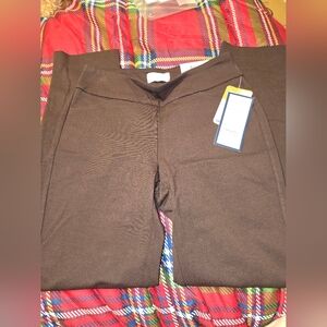 NWT Charter Club Slimming Pants, 2 Petite, Chocolate Brown